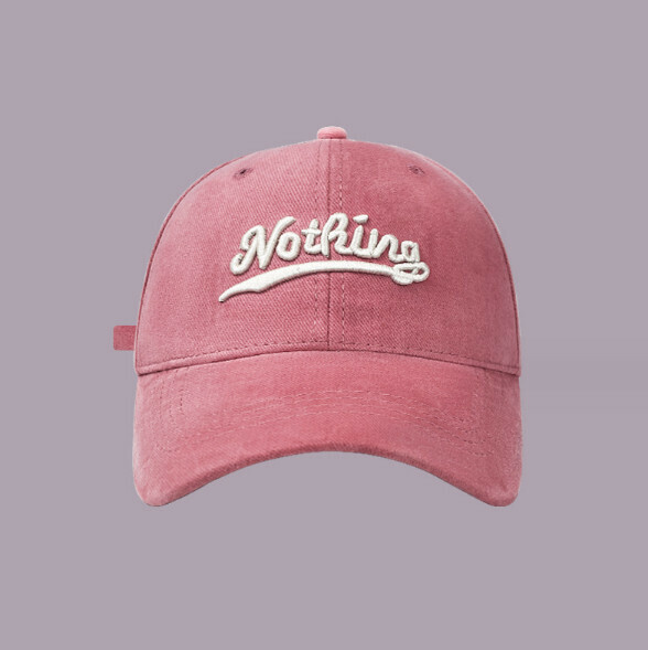 New style embroidered letter Noth brushed peaked cap (505 pink)