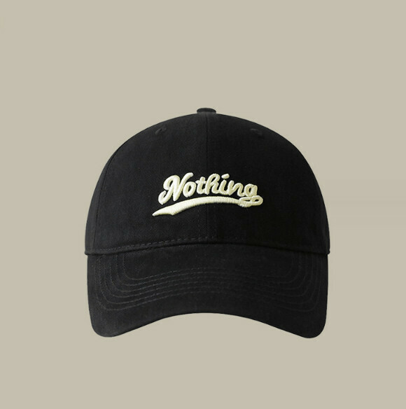 New versatile sunshade letter embroidered peaked cap (437 black)