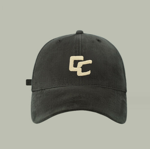New simple letter CC brushed peaked cap (G97CHT dark gray)