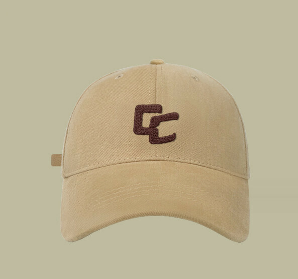New simple letter CC brushed peaked cap (G97CHT khaki)