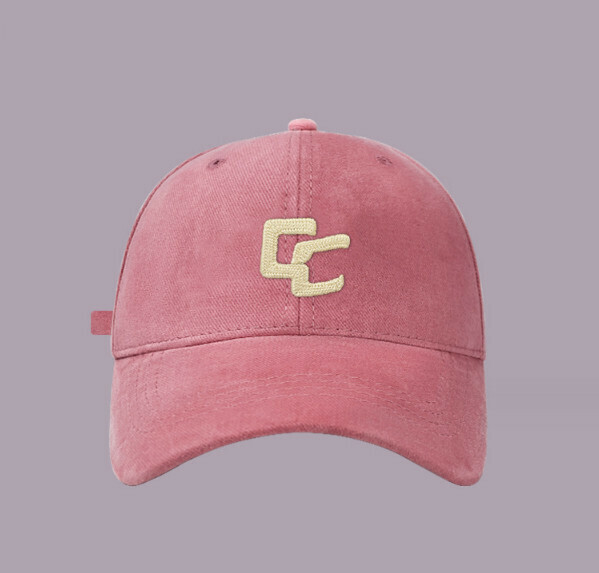 New simple letter CC brushed peaked cap (G97CHT pink)