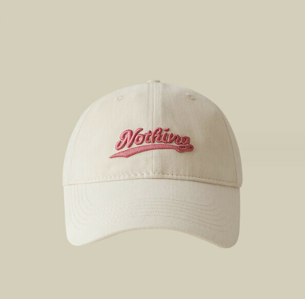 New versatile sunshade letter embroidered peaked cap (437 beige)