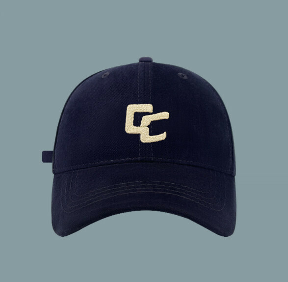 New simple letter CC brushed peaked cap (G97CHT navy blue)