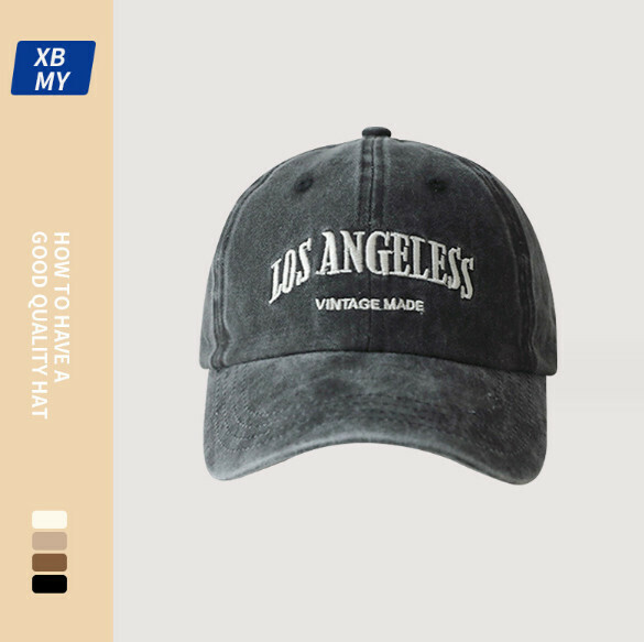 New letter embroidered soft top cap (321CHT dark gray)