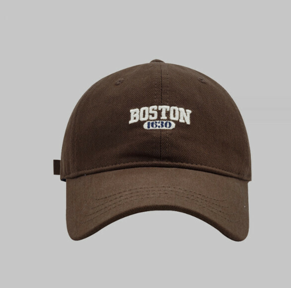 New letter embroidered Boston peaked cap (G103CHT brown)