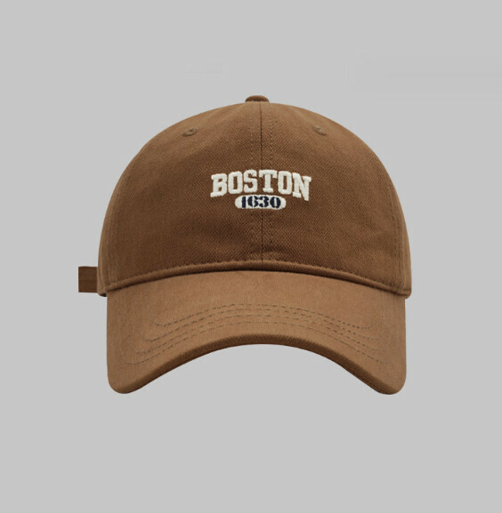 New letter embroidered Boston peaked cap (G103CHT ginger)