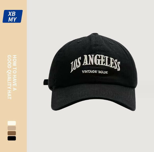 New letter embroidered soft top cap (321CHT black)