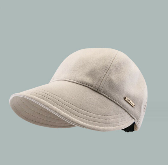 New thickened woolen warm and versatile peaked cap (E-538 beige)