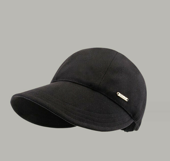 New thickened woolen warm and versatile peaked cap (E-538 black)
