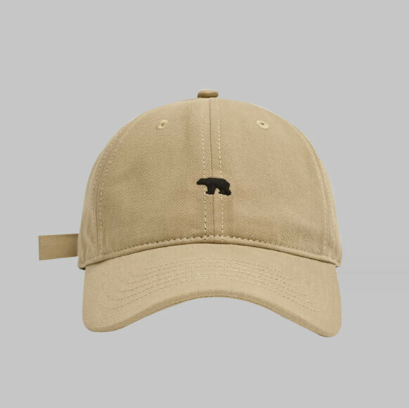 New retro embroidered polar bear cap (502 khaki)
