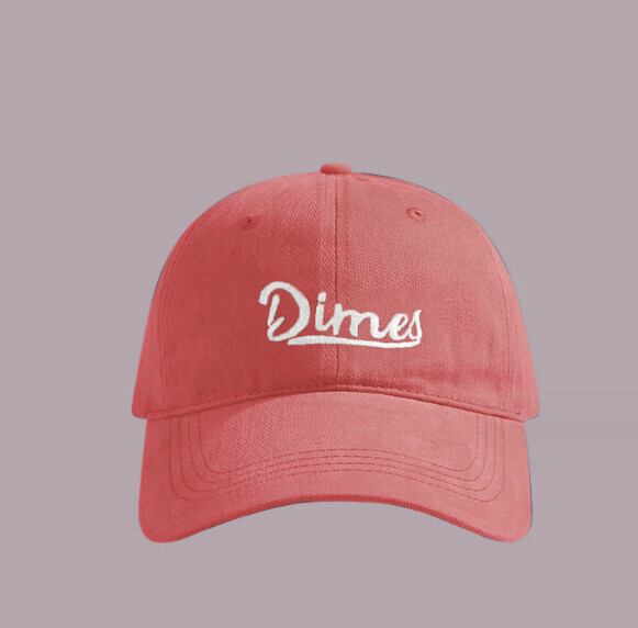 New style embroidered letters Dimes brushed peaked cap (503 pink)