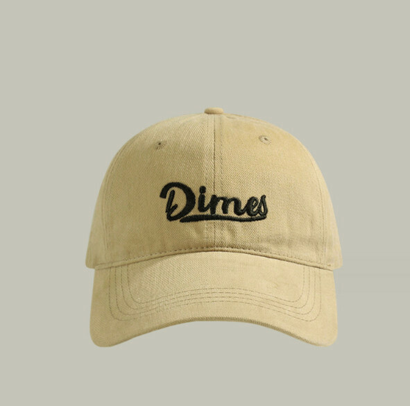 New style embroidered letters Dimes brushed peaked cap (503 khaki)