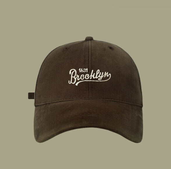 New fashion letter 1631 brushed peaked cap (G96 brown)