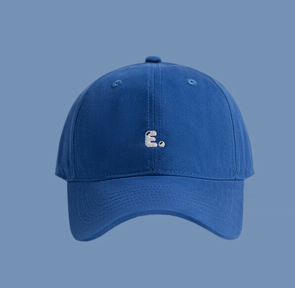 New E letter embroidered soft top peaked cap (349CHT blue)
