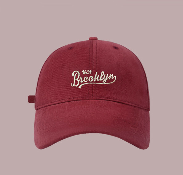 New fashion letter 1631 brushed peaked cap (G96 red)