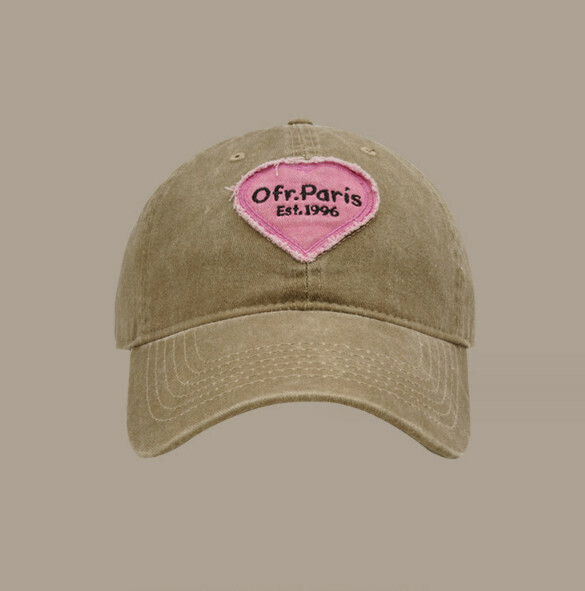 New love washed denim cap (413CHT khaki)