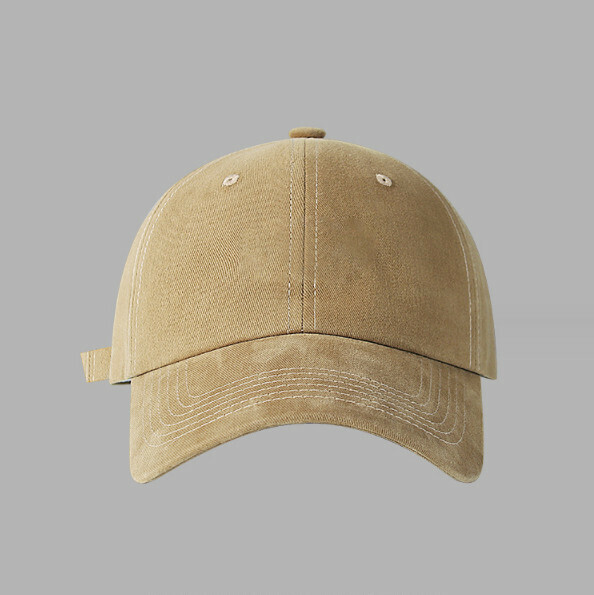 New brushed retro versatile peaked cap (327 khaki)