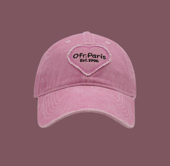 New love washed denim cap (413CHT pink)