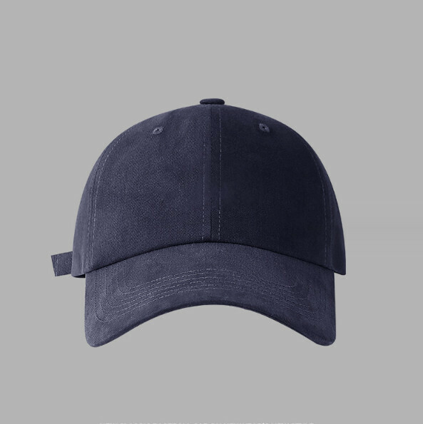 New brushed retro versatile peaked cap (327 navy blue)