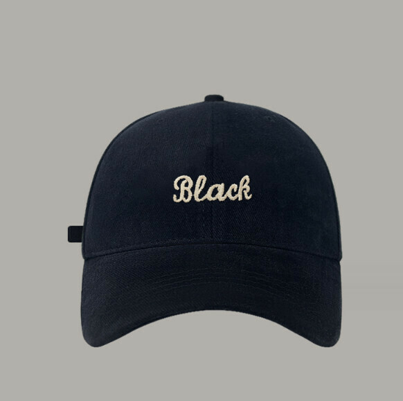 New Bea letter embroidered brushed peaked cap (G92 black)