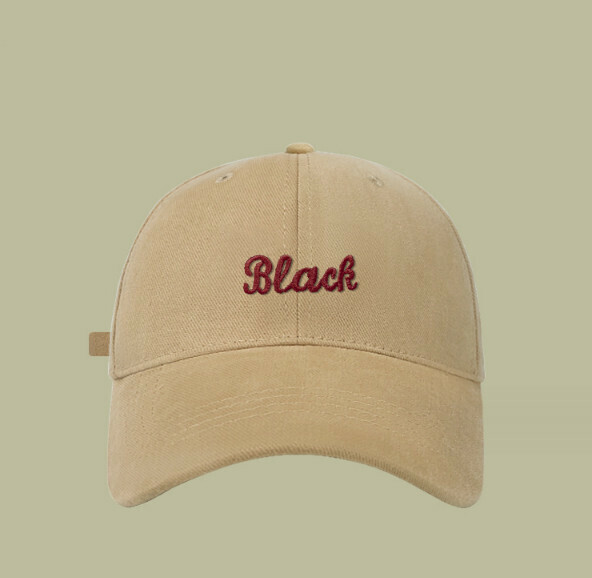 New Bea letter embroidered brushed peaked cap (G92 khaki)