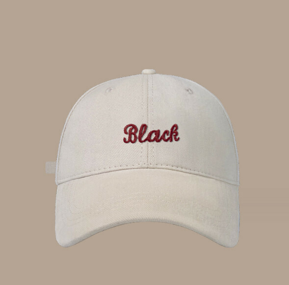New Bea letter embroidered brushed peaked cap (G92 beige)