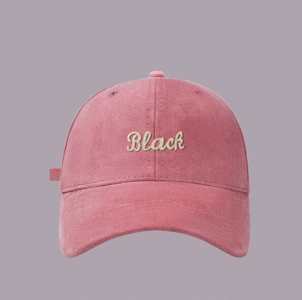 New Bea letter embroidered brushed peaked cap (G92 pink)