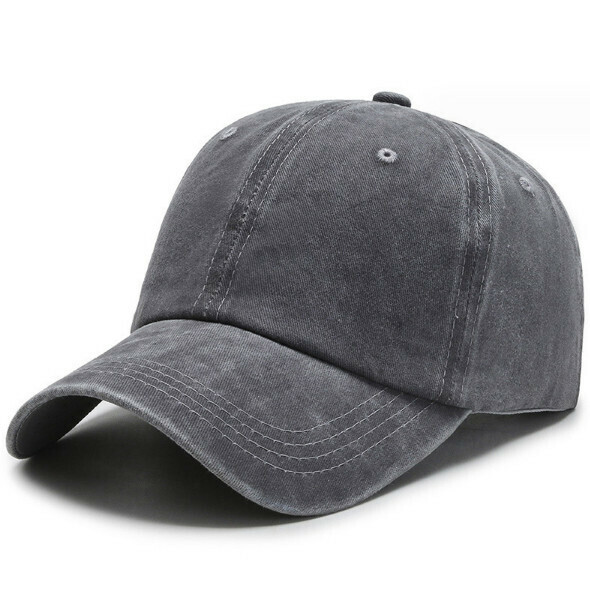 New retro distressed washed denim peaked cap (JX168 gray)