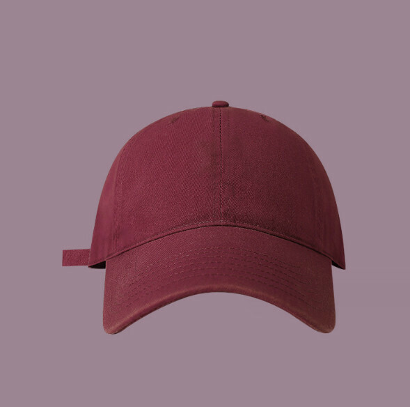 New style soft top peaked cap with large head circumference (566CHT burgundy)