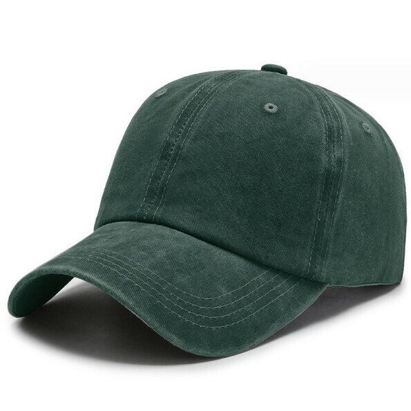 New retro distressed washed denim peaked cap (JX168 military green)