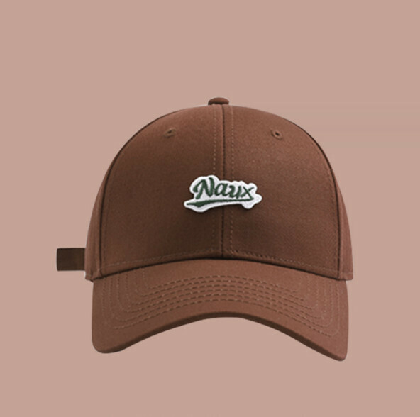 New retro patch Naux embroidered soft top cap (359CHT brown)