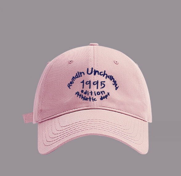 New letter contrast color versatile peaked cap (G99CHT pink)