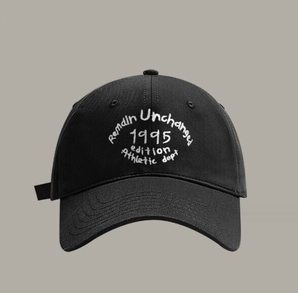 Popular letter contrasting color versatile peaked cap (G99CHT black)