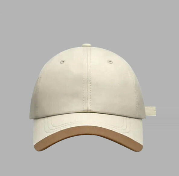 Hotly recommended color-blocked versatile soft-top cap (507 beige)