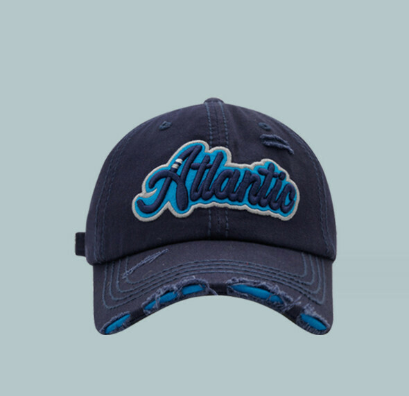 Hot recommended ATL embroidered soft top cap (432CHT navy blue)