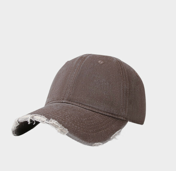 Hot Recommended Retro Aged Light Board Washed Edged Peaked Cap (415 Brown)