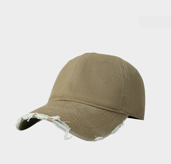 Hot Recommended Retro Aged Light Board Washed Edged Peaked Cap (415 Khaki Color)