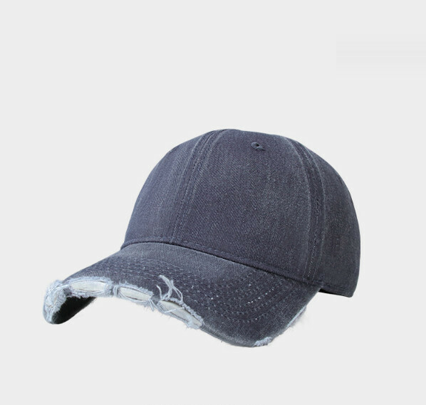 Hot Recommended Retro Distressed Light Board Washed Edged Peaked Cap (415 Navy Blue)