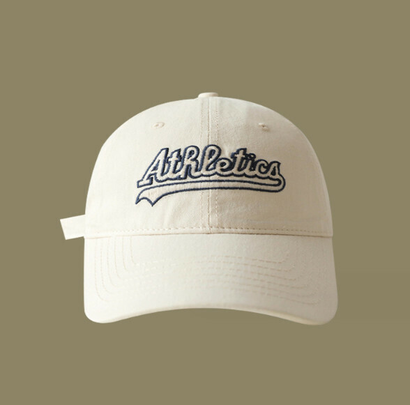 Hot recommended AtR letter embroidered soft top peaked cap (393 meters white)