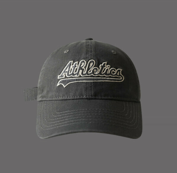 Hot recommended AtR letter embroidered soft top peaked cap (393 gray)