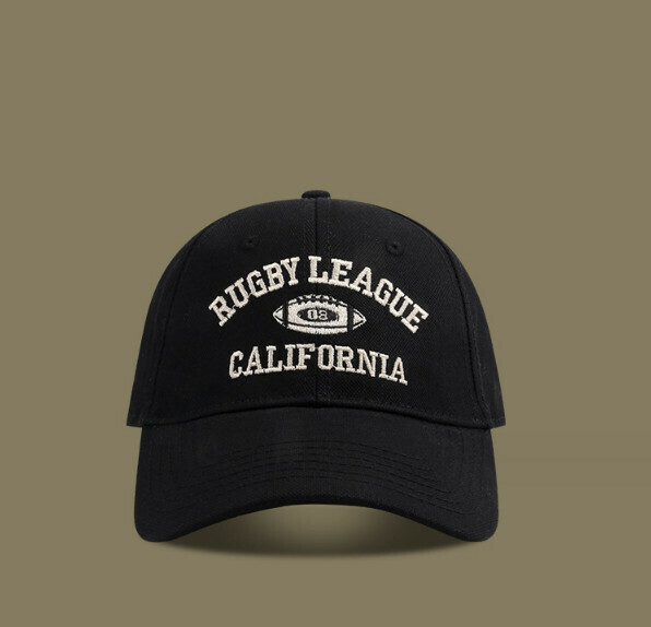 Hot recommendation 08 embroidered soft top peaked cap (346 black)