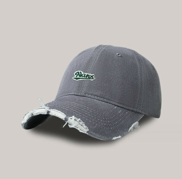 Hot Recommended Retro Ripped Denim Peaked Hat (411CHT Gray)