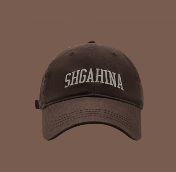 Hot recommended SHA letter embroidered peaked cap (367 brown)