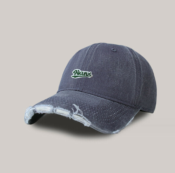 Hot Recommended Retro Ripped Denim Peaked Hat (411CHT Navy Blue)