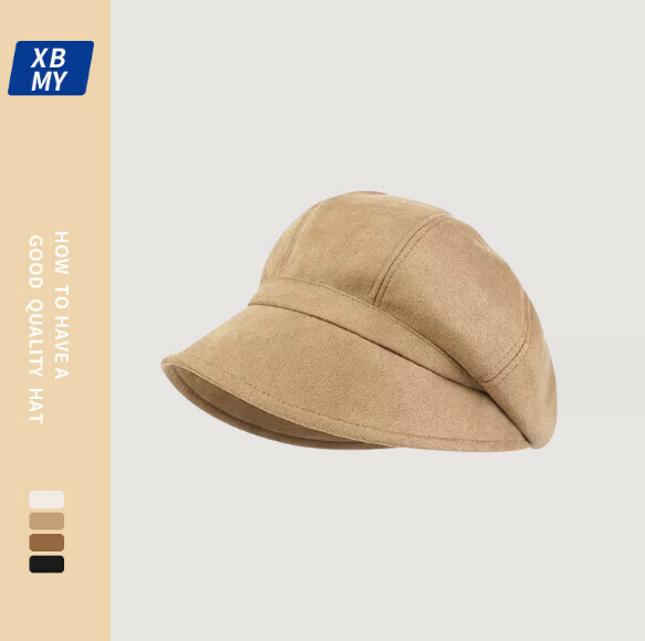 Hotly recommended antique all-match suede bucket hat (E-403CHT khaki)