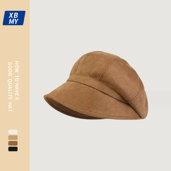 Hotly recommended antique all-match suede fisherman hat (E-403CHT brown)