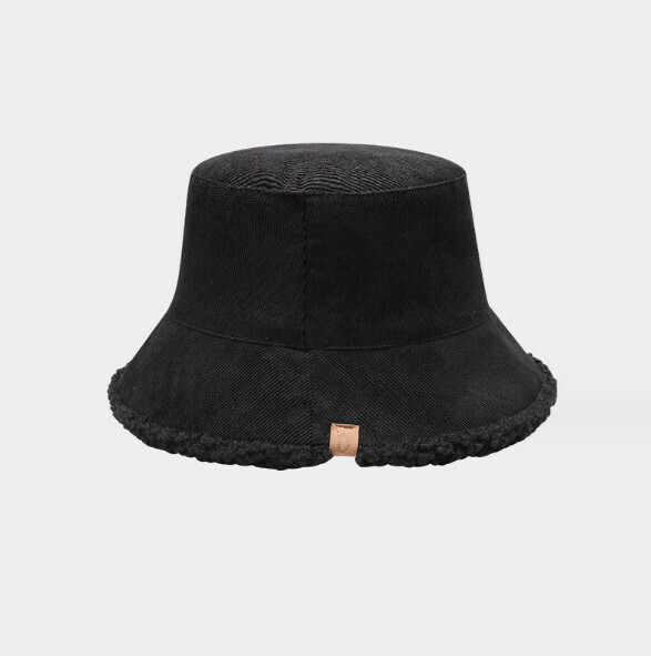 Hot recommended lambswool warm fisherman hat (E-418CHT black)