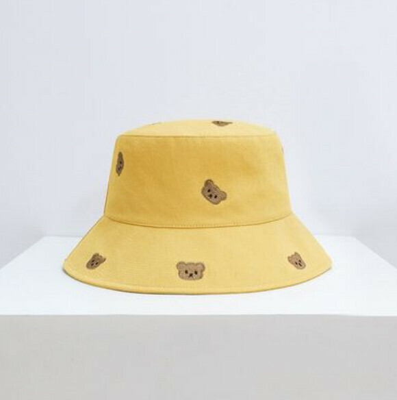 Hot Recommended Cartoon Embroidered Bucket Hat (E-342 Yellow)