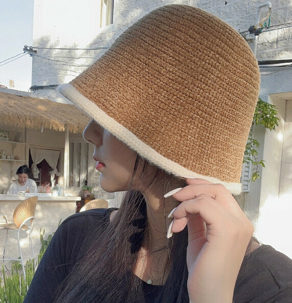 Hot recommended warm and fashionable knitted fisherman hat (E-511 ginger)