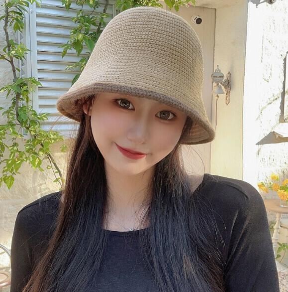 Hot recommended warm and fashionable knitted fisherman hat (E-511 beige)